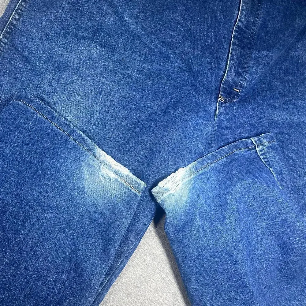 Wrangler 46 x 30 Blue Denim Jeans Regular Fit Men's Blue Denim Jeans Work pants